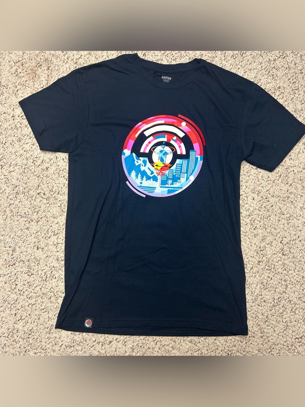 Official Pokémon GO Fest 2021 T-shirt Size Medium Dark Blue Double Sided